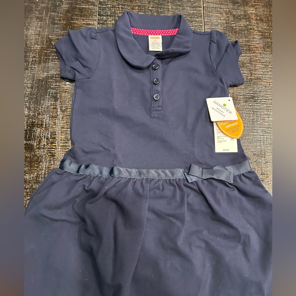 Gymboree Navy Blue Polo Dress with Bow